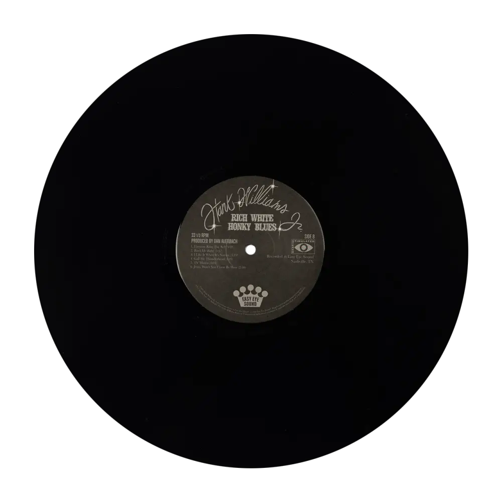 Vinyl record with a black label visible on its surface.