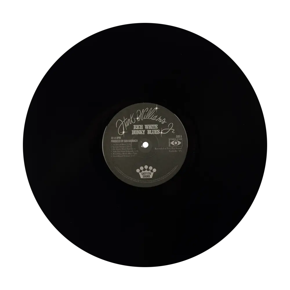 Vinyl record with a black label visible on its surface.