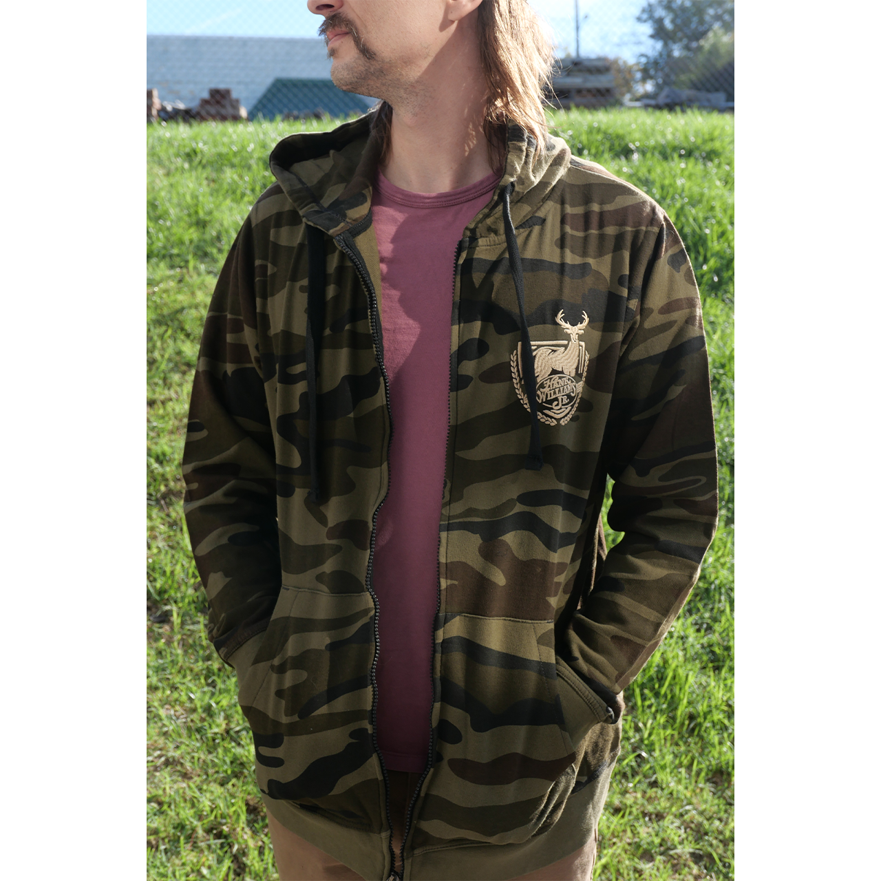 Hunting Camo Zip Up Hoodie